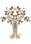 Sticker mural arbre Calista d�coup� � la forme dans vinyle de couleur unie.