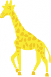 Stickers muraux enfants : Un stickers girafe imprim� sur vinyle et d�coup� � la forme.
