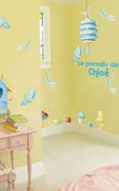 Stickers planche du jardin bleu