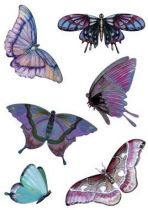 Stickers planche papillons.