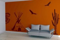 Stickers indien. Ugh l'indien, un sticker fabriqu� dans un vinyle adh�sif uni d�coup� � la forme. Existe dans plusieurs couleurs