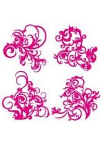 Stickers r�tro planche baroque.