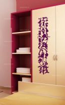 Sticker "fresque" d�coup� � la forme dans vinyle de couleur unie. Ce visuel habillera vos murs de mani�res originale. Cr�ation MALTIN