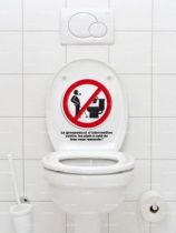Stickers WC pipi � c�t�.
