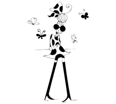 Sticker Carla. La vie, l'amour, les papillons