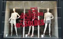 Adh�sif pour vitrine commerce soldes