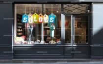 Adh�sif soldes pour vitrine de magasin