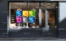Adh�sif vitrine commerce soldes
