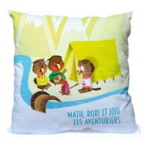 Le coussin camping castors plaira aux enfants car il est personnalisable avec leur pr�nom ou le texte de votre choix