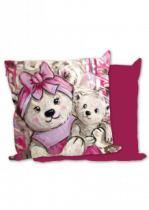 Coussin nounours rose