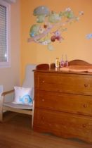 coussin oiseaux, les petits piou