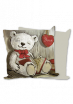 Coussin ours blanc