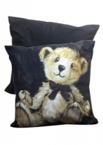 Coussin ours en peluche