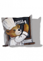 Coussin ourson cuisinier
