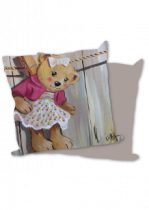 Coussin ourson en peluche