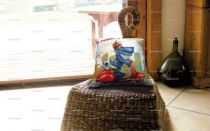 coussin scottish sur son vespa