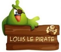 Le sticker en plaque de porte ou en d�coration murale pour personnaliser la chambre de votre enfant ou petit pirate.Visuel imprim� sur vinyle adh�sif d�coup� � la forme