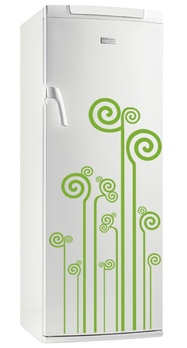 Sticker r�frig�rateur Tiges tourbillons. D�coration de r�frig�rateur r�alis�e sur mesure en vinyle adh�sif, � vous de choisir la couleur qui s'accordera le mieux � votre int�rieur de cuisine. Sticker id�al pour rendre son r�frig�rateur unique mais pourquoi pas vous en servir pour d�corer un de vos murs de cuisine.