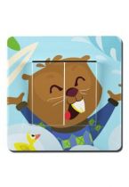 L\'interrupteur castor joyeux pour une d�coration nordique