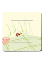 L\'interrupteur coccinelle herbe double pour compl�ter une d�coration de chambre enfant