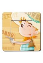 Interrupteur d�co enfant cow-boy