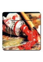 Interrupteur d�co tube de peinture rouge