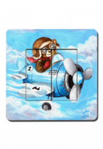 Interrupteur d�coratif ourson avion