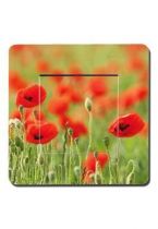 Interrupteur d�cor� champ de fleurs