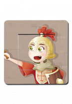 Interrupteur d�cor� chevalier rouge