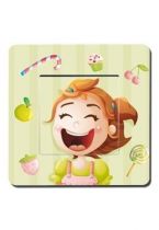 Interrupteur d�cor� fille et g�teaux