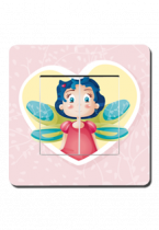 Interrupteur d�cor� fille papillon