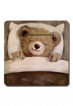 Interrupteur d�cor� ourson dormeur