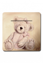 Interrupteur d�cor� ourson et lapin