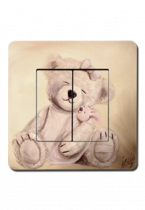 Interrupteur d�cor� ourson et lapin