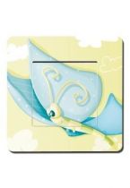 Interrupteur d�cor� papillon bleu