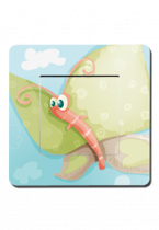 Interrupteur d�cor� papillon rose