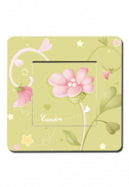 Interrupteur d�cor� rose