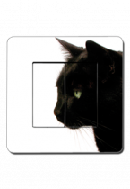 Interrupteur d�cor� t�te de chat