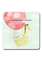 L\'interrupteur girafe enfant double pour compl�ter une d�coration de chambre enfant