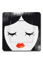 Interrupteur illustration femme