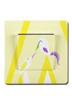 L\'interrupteur oiseaux motifs jaunes vous permettra de d�corer sur une th�me nordique