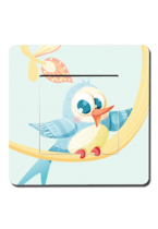 L\'interrupteur petit oiseau pour d�corer une chambre d\'enfant