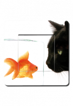 Interrupteurs d�cor�s chat et poisson rouge
