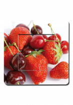 Interrupteurs d�cor�s fruits rouges