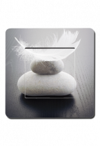 Interrupteurs d�cor�s plume sur galets