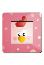Interrupteurs d�cor�s poule rose