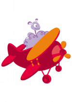 Sticker animal dans son avion.