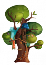 Sticker Arbre Cabane.