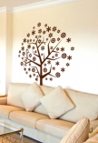 Sticker arbre d�coratif d�coup� � la forme dans vinyle de couleur unie. Ce sticker comprend des motifs que vous pouvez disposer comme vous le souhaiter, vous pouvez r�aliser cette composition avec vos enfants. Id�al pour d�corer la maison en famille.