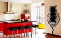 Sticker ardoise arbre menu en vinyle adh�sif avec d�coupe � la forme. Avec ce visuel original vous pourrez noter vos petits mots du matin, un coup d\'�ponge et c\'est reparti. Cr�er la diff�rence!!